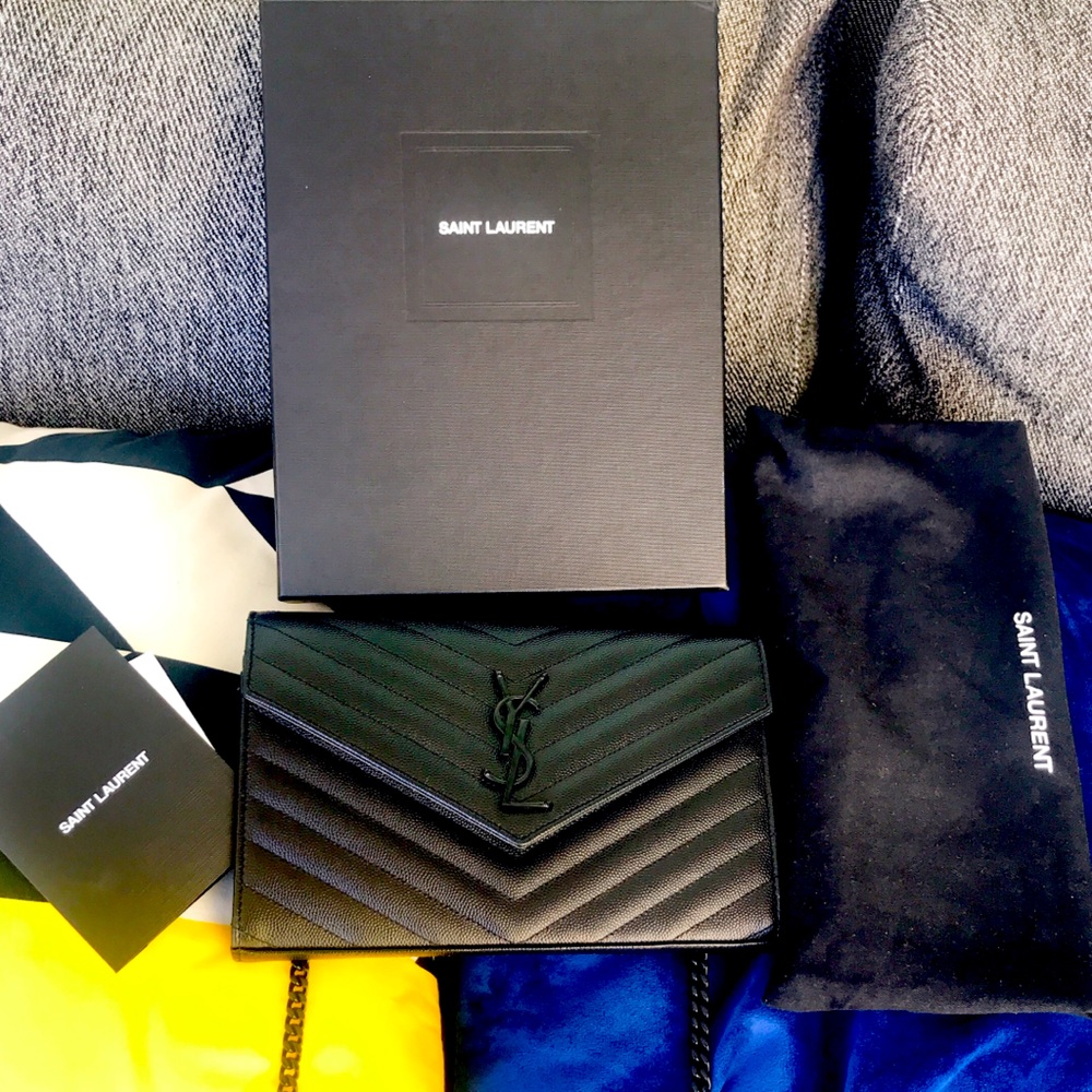 Yves Saint Laurent Monogram Wallet Chain Bag